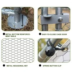 Outlet 🎁 119 ft. L x 79 ft. W x 79 ft. H -Acre Large Metal In-Ground Chicken Coop Run by Tatayosi ❤️ 8 Outlet 🎁 119 ft. L x 79 ft. W x 79 ft. H -Acre Large Metal In-Ground Chicken Coop Run by Tatayosi ❤️ -Cheap Fence Gates Plus Store accessories j h w121241747 4f 1000