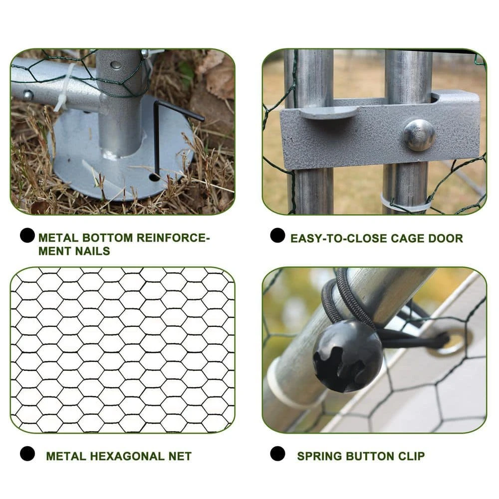 Outlet 🎁 119 ft. L x 79 ft. W x 79 ft. H -Acre Large Metal In-Ground Chicken Coop Run by Tatayosi ❤️ 5 Outlet 🎁 119 ft. L x 79 ft. W x 79 ft. H -Acre Large Metal In-Ground Chicken Coop Run by Tatayosi ❤️ - Image 3