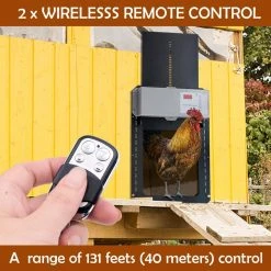 Cheapest 🥰 1-Acre Sensor Timer Controlled Automatic Wireless Chicken Coop Opener Kit by Hillstry ❤️ -Cheap Fence Gates Plus Store accessories wf cd at 1 1f 1000