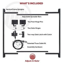 Brand new 🎉 Original Series 36 in. - 60 in. Wide Gate Opening, Steel Gate Frame Kit by Adjust-A-Gate ✔️ -Cheap Fence Gates Plus Store adjust a gate fence hardware ag36 36 44 1000