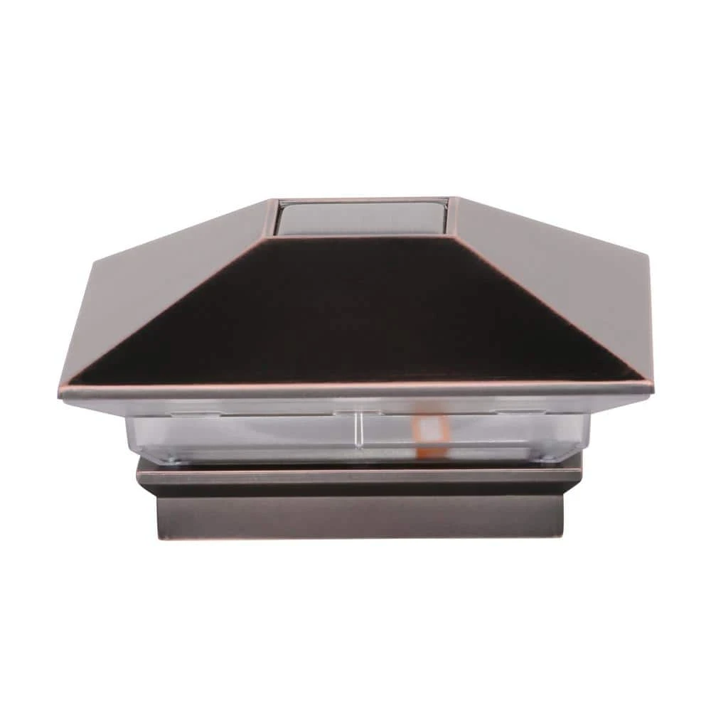 Outlet βοΈ 4 in. x 4 in. 3 Lumens Aged Bronze Plated Plastic Solar Post Cap (Actual: 3-5/8 in. x 3-5/8 in. ) by Veranda π 4 Outlet βοΈ 4 in. x 4 in. 3 Lumens Aged Bronze Plated Plastic Solar Post Cap (Actual: 3-5/8 in. x 3-5/8 in. ) by Veranda π - Image 2