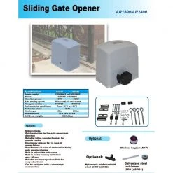 Promo ❤️ Slide Single Automatic Gate Opener Kit 40 ft. - 1500 lbs. by ALEKO ⌛ 9 Promo ❤️ Slide Single Automatic Gate Opener Kit 40 ft. - 1500 lbs. by ALEKO ⌛ -Cheap Fence Gates Plus Store aleko automatic gate openers ar1500nor hd 1f 1000
