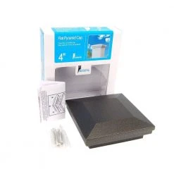 Best reviews of 👍 4 in. x 4 in. Antique Bronze Aluminum Flat Pyramid Post Cap by Fortress Accents 🔥 -Cheap Fence Gates Plus Store antique bronze fortress accents deck post caps 52500046 c3 1000