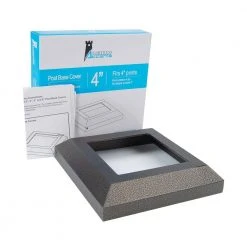 Promo ❤️ 4 in. x 4 in. Antique Bronze Aluminum Deck Post Base Cover by Fortress Accents 🎁 -Cheap Fence Gates Plus Store antique bronze fortress accents deck post caps 52504016 c3 1000