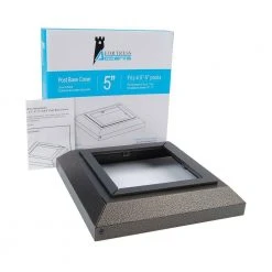 Best Sale 🥰 5 in. x 5 in. Antique Bronze Aluminum Deck Post Base Cover by Fortress Accents 🎁 -Cheap Fence Gates Plus Store antique bronze fortress accents deck post caps 52505016 c3 1000