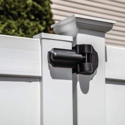 New 🎉 8.937 in. x 5 in. Heavy Duty Black Contemporary Gate Hinge (2-Pack) by Barrette Outdoor Living 🤩 -Cheap Fence Gates Plus Store barrette outdoor living fence gate hinges 73014300 1f 1000