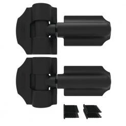 New 🎉 8.937 in. x 5 in. Heavy Duty Black Contemporary Gate Hinge (2-Pack) by Barrette Outdoor Living 🤩