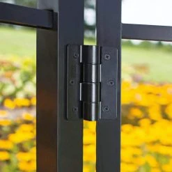 Cheapest 😉 3.125 in. x 4.875 in. Aluminum Black Standard Butterfly Hinge (2-Pack) by Barrette Outdoor Living 😀 -Cheap Fence Gates Plus Store barrette outdoor living fence gate hinges 73025681 31 1000