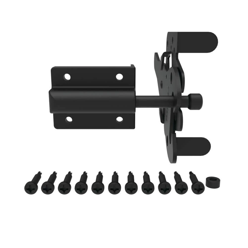 Outlet ๐ฅ 7.75 in. x 4 in. Heavy-Duty Black Stainless Steel Fence Gate Latch by Barrette Outdoor Living โค๏ธ 3 Outlet ๐ฅ 7.75 in. x 4 in. Heavy-Duty Black Stainless Steel Fence Gate Latch by Barrette Outdoor Living โค๏ธ