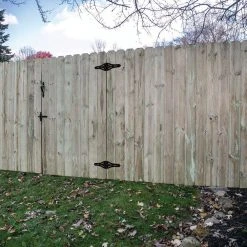 Discount ❤️ Heavy-Duty Wood Gate Kit - Black by Barrette Outdoor Living ❤️ -Cheap Fence Gates Plus Store barrette outdoor living fence gate latches slide bolts 73044834 31 1000