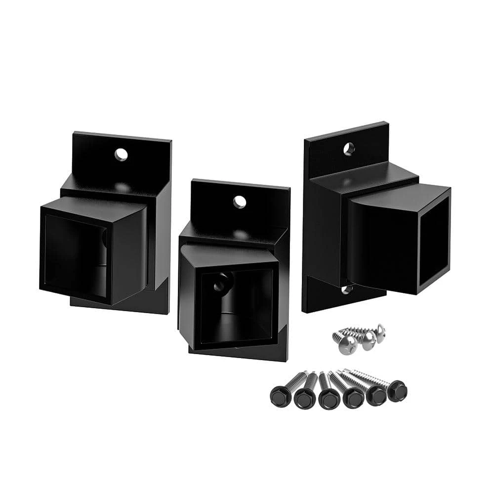 Brand new ❤️ 5/8 in. Black Aluminum Angle Fence Bracket (3-Pack) by Barrette Outdoor Living 🧨 3 Brand new ❤️ 5/8 in. Black Aluminum Angle Fence Bracket (3-Pack) by Barrette Outdoor Living 🧨