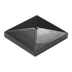 Flash Sale 🌟 2-1/2 in. x 2-1/2 in. x 1 in. Black Aluminum Pyramid Post Top by Barrette Outdoor Living 😍