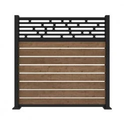 Hot Sale 🥰 Mixed Materials Matte Black Aluminum Fence Channel Kit for DSP Wood by Barrette Outdoor Living 👏 -Cheap Fence Gates Plus Store barrette outdoor living fence hardware 73047661 1f 1000