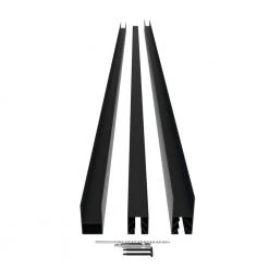 Hot Sale 🥰 Mixed Materials Matte Black Aluminum Fence Channel Kit for DSP Wood by Barrette Outdoor Living 👏 -Cheap Fence Gates Plus Store barrette outdoor living fence hardware 73047661 c3 1000