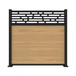 Budget ⭐ Mixed Materials Matte Black 3-Piece Channel Kit DSP Vinyl by Barrette Outdoor Living 🎁 -Cheap Fence Gates Plus Store barrette outdoor living fence hardware 73050071 1f 1000