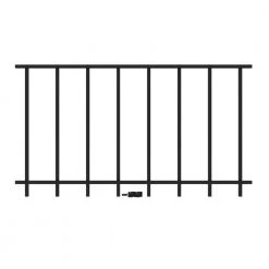 Discount 👏 19.5 in. x 35 in. Black Aluminum Puppy Picket Add-on Kit by Barrette Outdoor Living 🎉