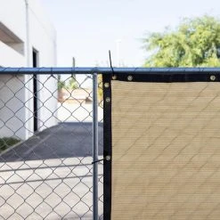 Best Sale ✨ 6 ft. H x 50 ft. W Beige Fence Outdoor Privacy Screen with Black Edge Bindings and Grommets by AMGO 👏 -Cheap Fence Gates Plus Store beige amgo outdoor privacy screens fence650beige 1f 1000