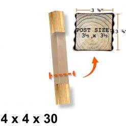 Promo 🔔 4 in. x 4 in. x 30 in. In-Ground HDPE Fence Post Decay Protection by Post Protector ⭐