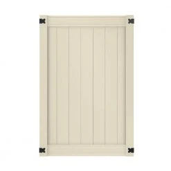 Top 10 🔔 Pro Series 4 ft. W x 6 ft. H Tan Vinyl Woodbridge Privacy Fence Gate by Veranda ✔️
