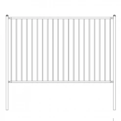 Cheapest 🤩 Lyon Style 5 ft. x 8 ft. Black Unassembled Steel Fence Panel by ALEKO 🎉 -Cheap Fence Gates Plus Store black aleko metal fence panels fencelyon8x5 hd 1f 1000
