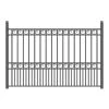 Promo 👏 Paris Style 5 ft. x 8 ft. Black Iron Fence Panel by ALEKO 🛒 -Cheap Fence Gates Plus Store black aleko metal fence panels fencepar hd 64 1000