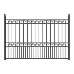 Promo ๐ Paris Style 5 ft. x 8 ft. Black Iron Fence Panel by ALEKO ๐