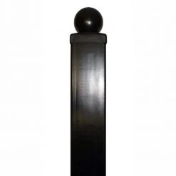 Cheap ✔️ 2 in. x 2 in. x 90.5 in. Black Steel Fence Post by ALEKO ⌛