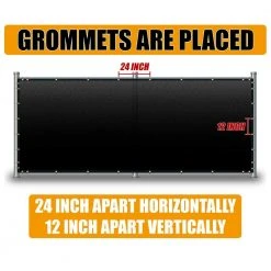 Brand new 👏 6 ft. H x 50 ft. W Black Fence Outdoor Privacy Screen with Black Edge Bindings and Grommets by AMGO 🔥 -Cheap Fence Gates Plus Store black amgo outdoor privacy screens fence650black 40 1000