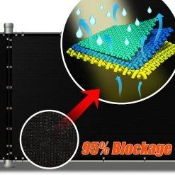 Brand new 👏 6 ft. H x 50 ft. W Black Fence Outdoor Privacy Screen with Black Edge Bindings and Grommets by AMGO 🔥 -Cheap Fence Gates Plus Store black amgo outdoor privacy screens fence650black 4f 1000