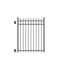 Brand new ✨ Cascade Standard-Duty 4 ft. W x 5 ft. H Black Aluminum Straight Pre-Assembled Fence Gate by Barrette Outdoor Living ❤️