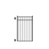 Coupon ❤️ Natural Reflections Standard-Duty 3 ft. W x 4.5 ft. H Black Aluminum Straight Pre-Assembled Fence Gate by Barrette Outdoor Living 😀