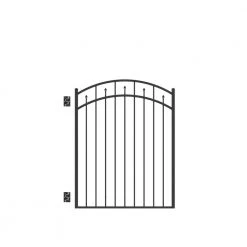 Cheap 😀 Brilliance Standard-Duty 4 ft. W x 4.5 ft. H Black Aluminum Arched Pre-Assembled Fence Gate by Barrette Outdoor Living 👍