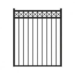Best Pirce ๐ฅฐ Highland 4 in. W x 54 in. H Black Straight Decorative Flat Top Metal Fence Gate by Barrette Outdoor Living ๐งจ