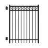Buy 🥰 Highland 4 ft. W x 54 ft. H Black Decorative Straight Flat Top Metal Fence Gate by Barrette Outdoor Living 😉 -Cheap Fence Gates Plus Store black barrette outdoor living metal fence gates 73050583 64 1000