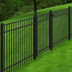 Top 10 ❤️ Natural Selections 6 ft. x 4 ft. Black 3 Rail Aluminum Adjustable Fence Gate Kit by Barrette Outdoor Living ❤️ -Cheap Fence Gates Plus Store black barrette outdoor living metal fence gates 73050638 31 1000