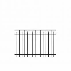Hot Sale 👍 Brilliance Standard-Duty 4 ft. H x 6 ft. W Black Aluminum Pre-Assembled Fence Panel by Barrette Outdoor Living 👏