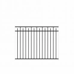 Best Pirce 💯 Brilliance Standard-Duty 4-1/2 ft. H x 6 ft. W Black Aluminum Pre-Assembled Fence Panel by Barrette Outdoor Living 😍