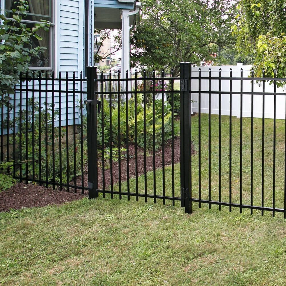 Deals ✨ Cascade Standard-Duty 5 ft. H x 6 ft. W Black Aluminum Pre-Assembled Fence Panel by Barrette Outdoor Living ⭐ 4 Deals ✨ Cascade Standard-Duty 5 ft. H x 6 ft. W Black Aluminum Pre-Assembled Fence Panel by Barrette Outdoor Living ⭐ - Image 2
