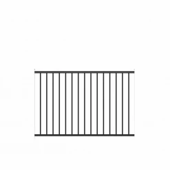 Hot Sale 😉 Beechmont Heavy-Duty 4 ft. H x 6 ft. W Black Aluminum Pre-Assembled Fence Panel by Barrette Outdoor Living 🛒