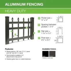 Flash Sale ๐ Natural Reflections Heavy-Duty 4-1/2 ft. H x 8 ft. W Black Aluminum Pre-Assembled Fence Panel by Barrette Outdoor Living ๐ฏ 8 Flash Sale ๐ Natural Reflections Heavy-Duty 4-1/2 ft. H x 8 ft. W Black Aluminum Pre-Assembled Fence Panel by Barrette Outdoor Living ๐ฏ -Cheap Fence Gates Plus Store black barrette outdoor living metal fence panels 73008981 4f 1000