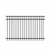 Discount ✨ Natural Reflections Heavy-Duty 5 ft. H x 8 ft. W Black Aluminum Pre-Assembled Fence Panel by Barrette Outdoor Living ✔️