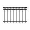 Flash Sale 🔔 Highland 4 ft. x 6 ft. Black Decorative Flat Top Metal Fence Panel by Barrette Outdoor Living ⌛ -Cheap Fence Gates Plus Store black barrette outdoor living metal fence panels 73050576 64 1000