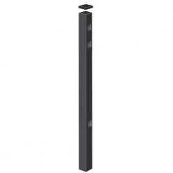 Best Pirce 🔥 Cascade/New Hope Standard-Duty 2 in. x 2 in. x 5-7/8 ft. Black Aluminum Fence Line Post by Barrette Outdoor Living 🥰