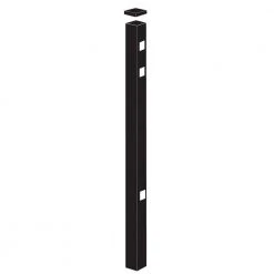 Budget 🎉 Cascade/New Hope Standard-Duty 2 in. x 2 in. x 5-7/8 ft. Black Aluminum Fence Gate Post by Barrette Outdoor Living ⌛