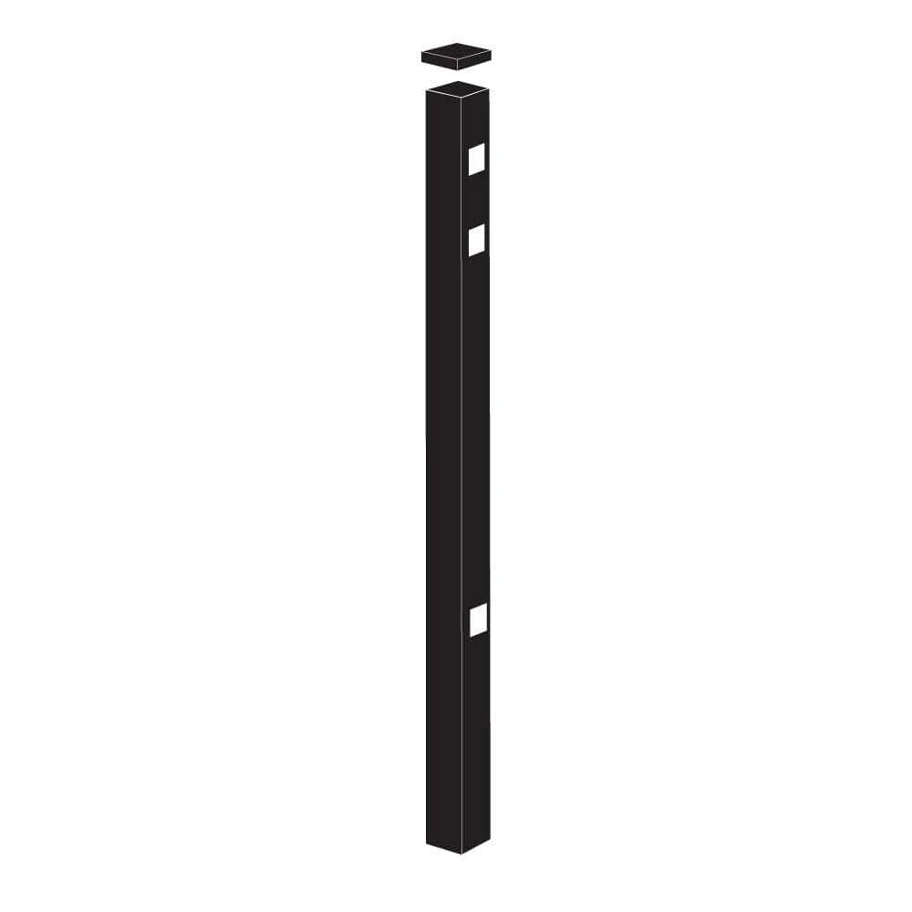 Cheapest ⭐ Heavy-Duty 2 in. x 2 in. x 6-7/8 ft. Black Aluminum Fence Gate Post by Barrette Outdoor Living 👏 3 Cheapest ⭐ Heavy-Duty 2 in. x 2 in. x 6-7/8 ft. Black Aluminum Fence Gate Post by Barrette Outdoor Living 👏