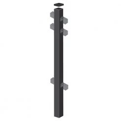 Discount 🎁 2 in. x 2 in. x 6-7/8 ft. Black Aluminum Fence Line Post by Barrette Outdoor Living 😉