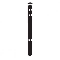Budget ✔️ 2 in. x 2 in. x 8-7/8 ft. Cascade Black Standard-Duty Aluminum Fence Corner Post by Barrette Outdoor Living 🤩