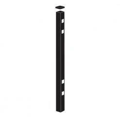 Cheap ❤️ 2 in. x 2 in. x 8-7/8 ft. Cascade Standard-Duty Black Aluminum Fence End Post by Barrette Outdoor Living ⌛