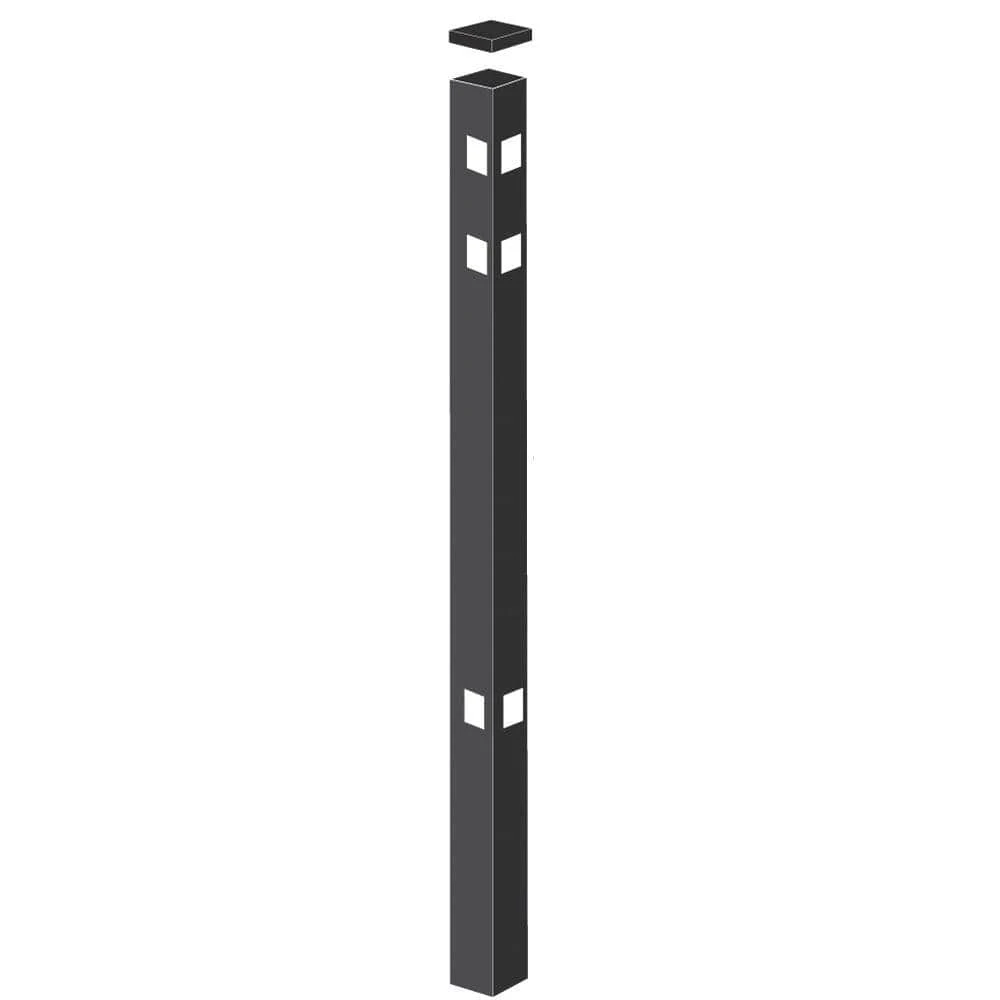 Hot Sale ๐ Cascade Heavy-Duty 2-1/2 in. x 2-1/2 in. x 7-1/3 ft. Black Aluminum Fence Corner Post by Barrette Outdoor Living ๐งจ 3 Hot Sale ๐ Cascade Heavy-Duty 2-1/2 in. x 2-1/2 in. x 7-1/3 ft. Black Aluminum Fence Corner Post by Barrette Outdoor Living ๐งจ