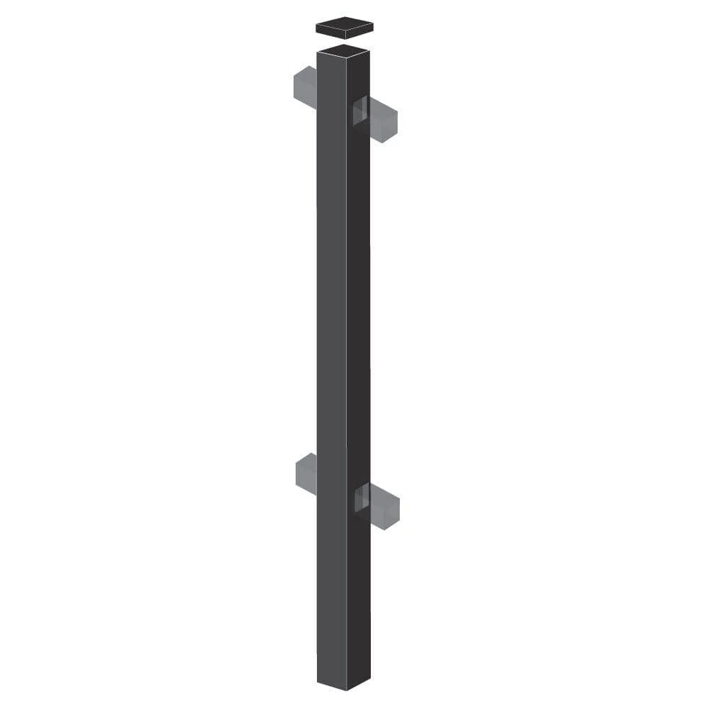 Flash Sale ✨ 2 in. x 2 in. x 5-7/8 ft. Black Aluminum Fence Line Post by Barrette Outdoor Living ⌛ 3 Flash Sale ✨ 2 in. x 2 in. x 5-7/8 ft. Black Aluminum Fence Line Post by Barrette Outdoor Living ⌛